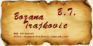 Božana Trajković vizit kartica